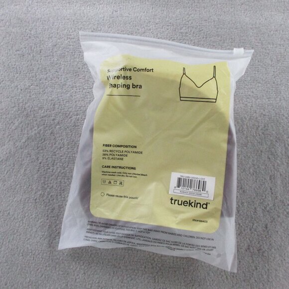 Truekind Wireless Shaping Bra Womens Large Chocolate Brown Supportive Comfort - Picture 3 of 7